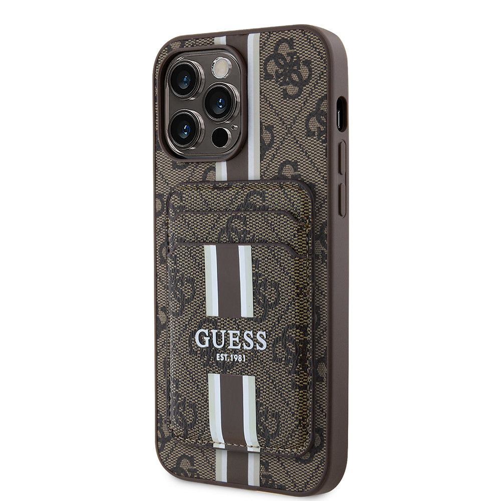 iPhone 14 Pro Max Kılıf Guess Orjinal Lisanslı M-safe Şarj Özellikli 4G Desenli Çizgili Kartlıklı Kılıf iPhone 14 Pro Max Kılıf Guess Orjinal Lisanslı M-safe Şarj Özellikli 4G Desenli Çizgili Kartlıklı Kılıf